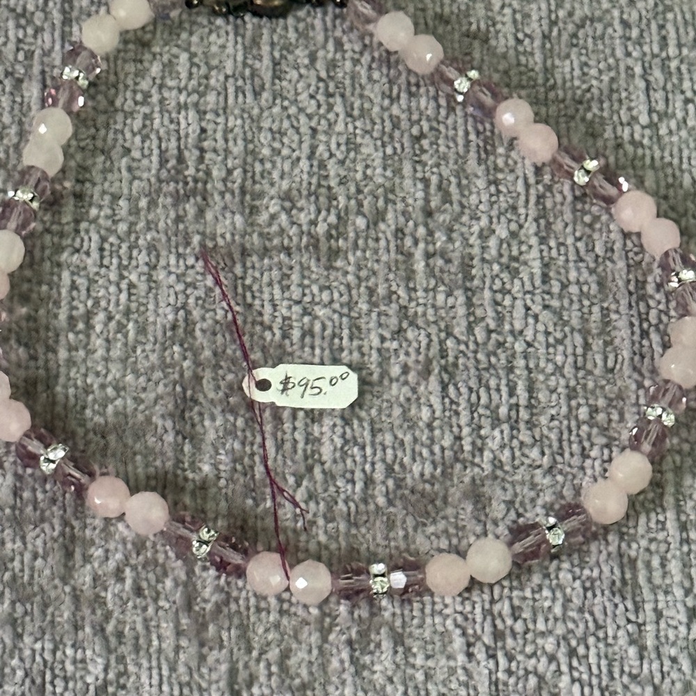 Elegant Pink Beaded Necklace